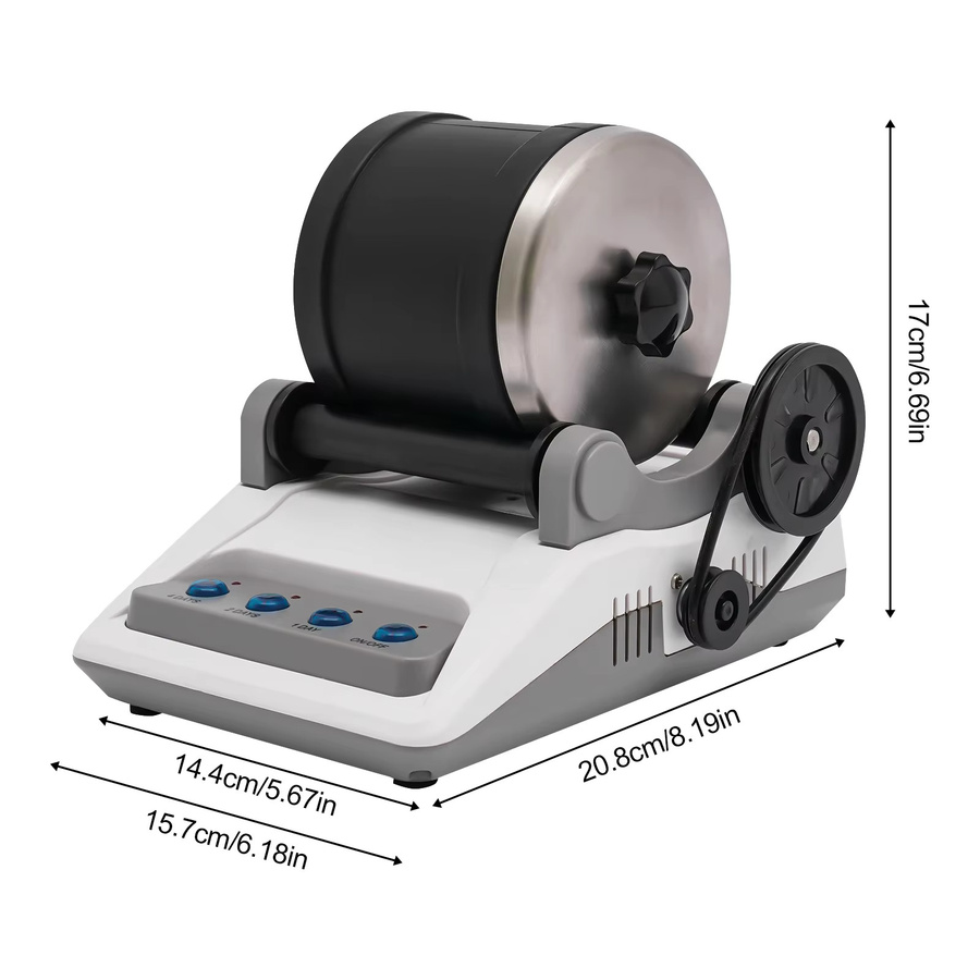 CNCEST Rock Tumbler Kit Steinpolierer-Set für Einsteiger mit 7-Tage-Timer, Weiß/Bunt/Mehrfarbig - Bild 4