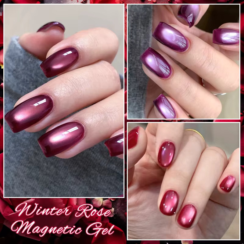 Meet Across Winter Rose Katze Magnetischer Gel Nagellack, 7 ml, Glänzend - Bild 3