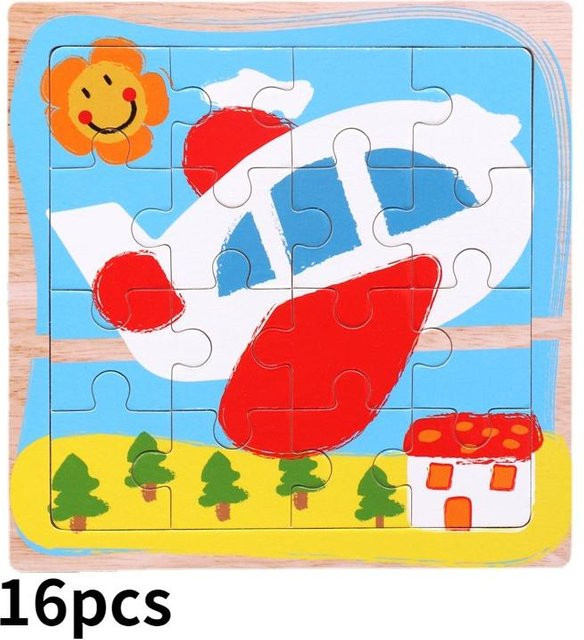 Kidsly Tierpuzzle, Holzpuzzle, Lernspielzeug-Set, ab 2 Jahren - Bild 1