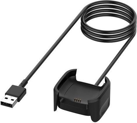 USB-Ladekabel für Fitbit Versa 2 Smartwatch von happybuySE, 1 m, Schwarz/Grau - Bild 1