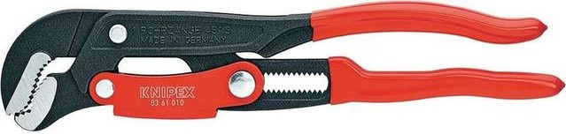 Knipex Eckrohrzange 45 Grad S-Maul mit Schnelleinstellung aus Chrom-Vanadium, grau - Bild 2