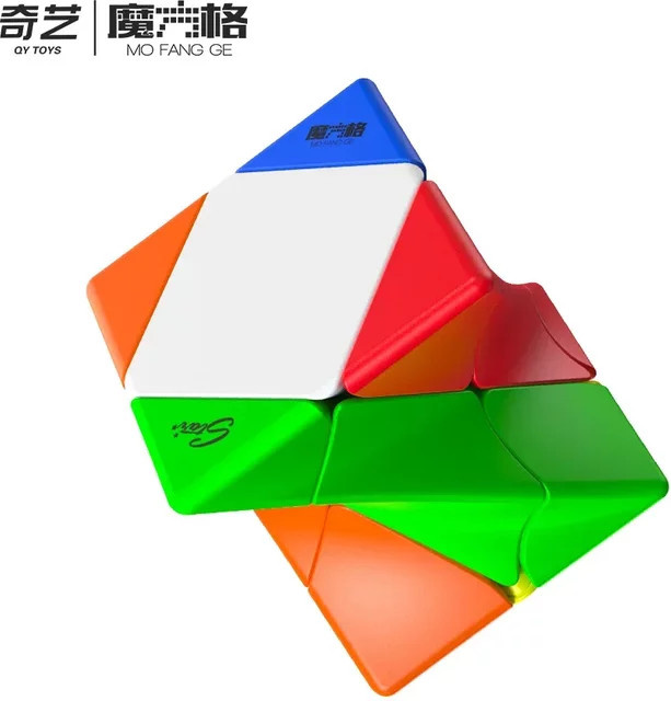 QiYi Twisty Skewb Zauberwürfel 3x3x3, Geschwindigkeitswürfel, Stickerless, Bunt / Mehrfarbig - Bild 1