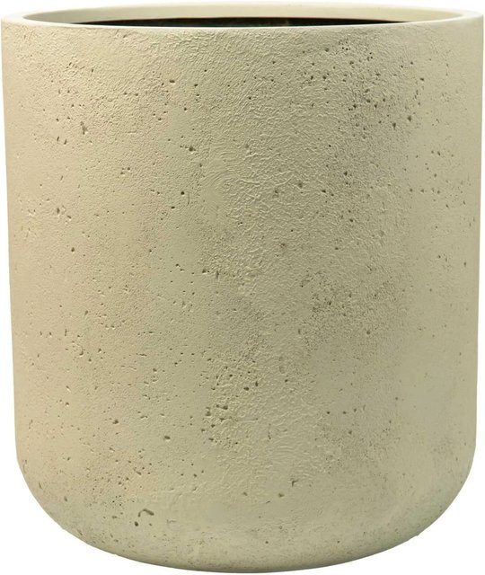 Vivanno Blumentopf Chico aus Fiberglas in Vesuvbeige, B/T/H: 45 x 45 x 50 cm - Bild 1