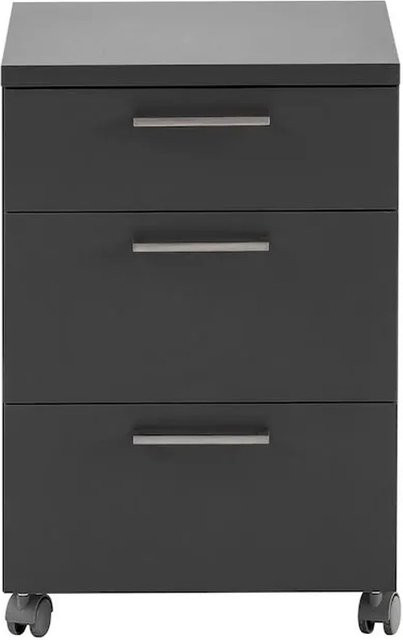 Rollcontainer Hippo von Möbelpartner in Anthrazit mit 3 Schubladen und Rollen, H x B x T: 60 x 40 x 50 cm - Bild 1