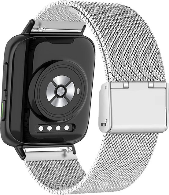 DAINU Uhrenarmband Edelstahl, Milanaise, Schwarz, OPPO Watch 46 mm - Bild 1
