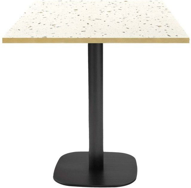 RestooTab Tisch Round quadratisch mit Terrazzo-Platte und Messingkanten, B/T/H: 70 x 70 x 75 cm - Bild 1