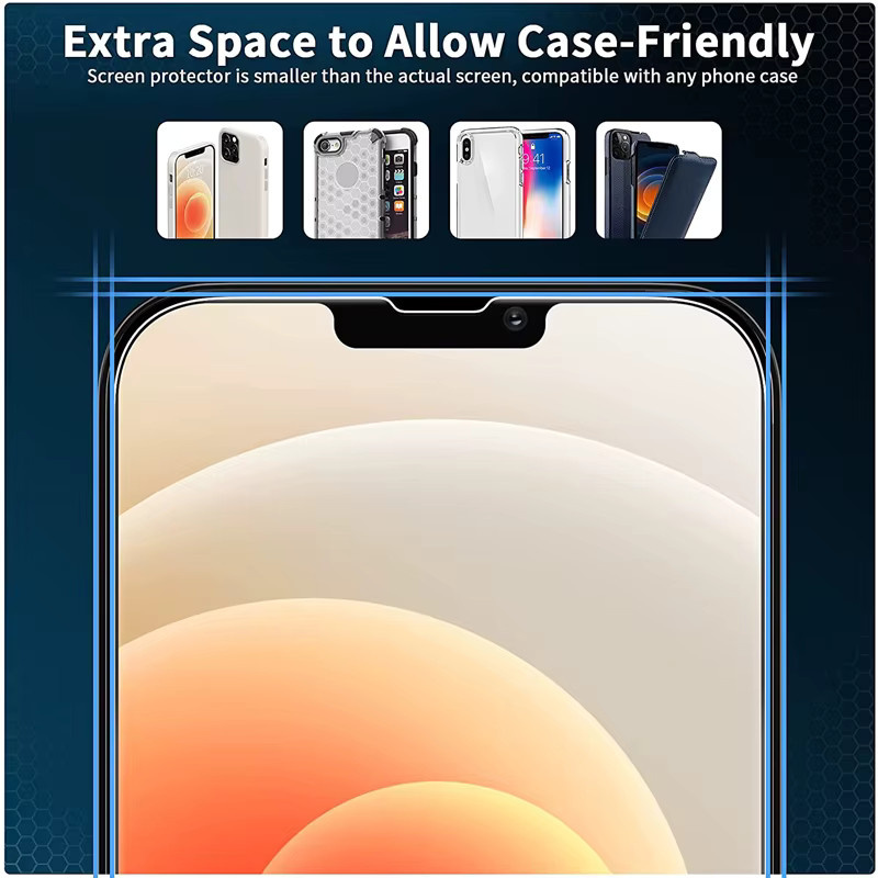 4er-Pack Displayschutz aus gehärtetem Glas für Apple iPhone 11 bis iPhone 17 Pro Max, transparent - Bild 4