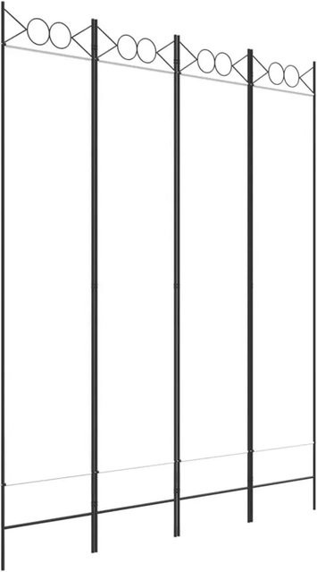 vidaXL Paravent aus Stoff in Weiß, 4-teilig, B/H: 200 x 160 cm - Bild 1