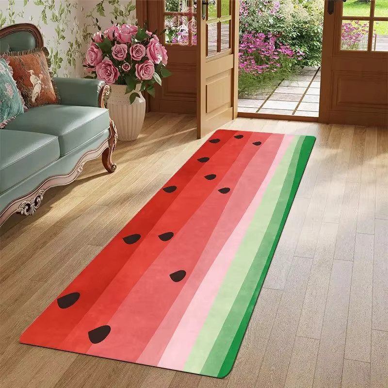 VIKAMA Küchenteppich mit Wassermelonen-Design, bunte Bodenmatte für Küche, Flur und Schlafzimmer - Bild 3
