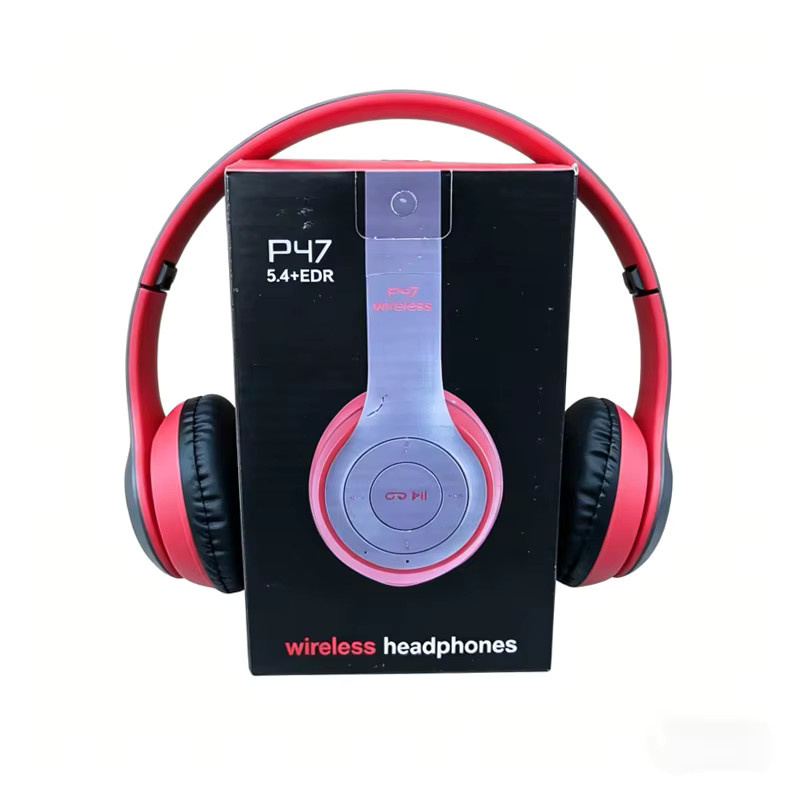 XIKCU Faltbare kabellose Bluetooth 5.0 Over-Ear Kopfhörer in Rot mit HiFi-Sound für Sport und Reisen - Bild 3