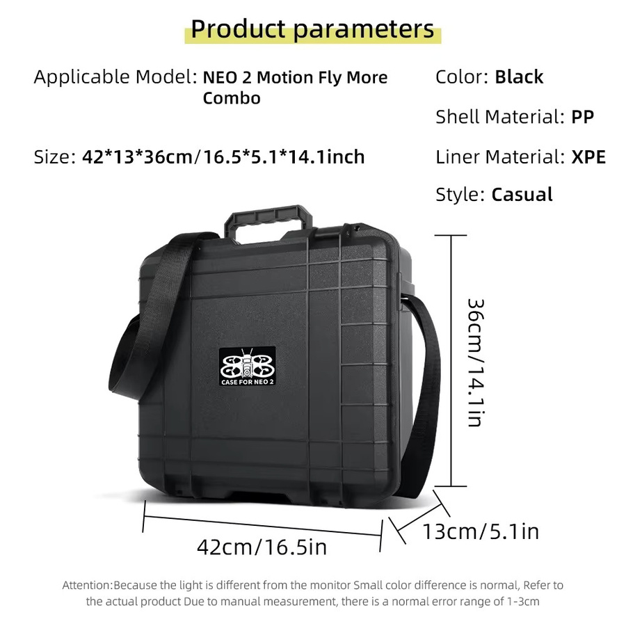 DJI Hartschalenkoffer für DJI NEO 2 RC N3 Fly More Combo und DJI Goggles N3 in Schwarz als Sicherheitsbox und Aufbewahrungstasche - Bild 5
