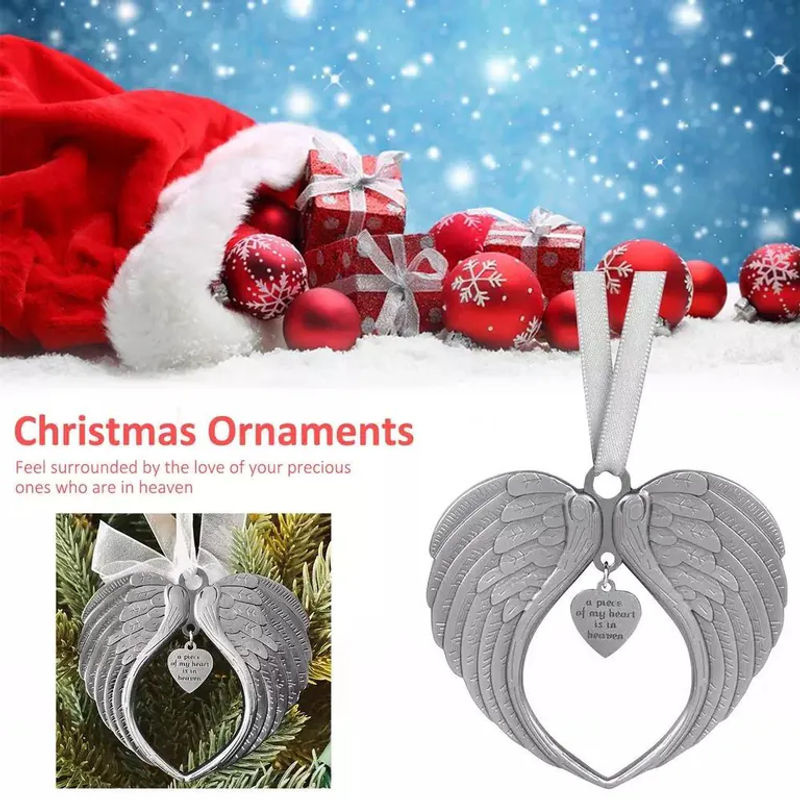 TOMTOP JMS Weihnachtsornament Engel aus Metall in Weiß und Silber für den Weihnachtsbaum - Bild 4