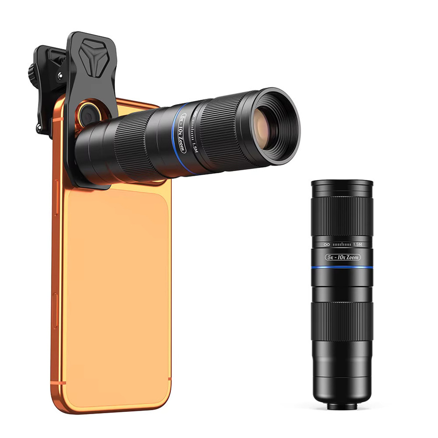 APEXEL HD 5x-10x Zoom Teleobjektiv für iPhone und Samsung Smartphones, Schwarz - Bild 6