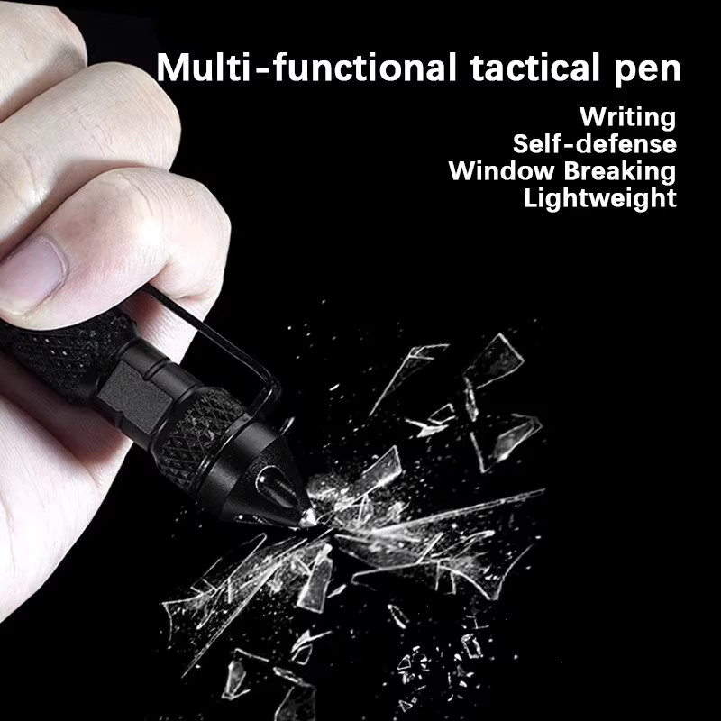 Multifunktionaler taktischer Wolframstahl-Stift in Schwarz für Damen und Herren - Bild 2