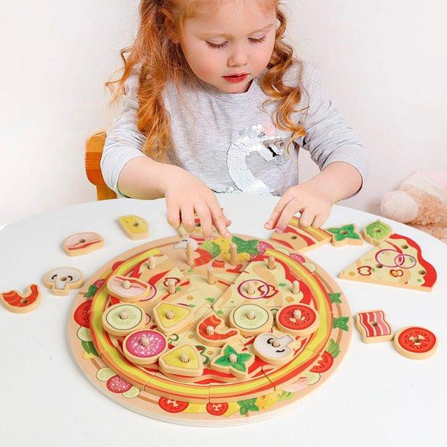 Brozebra Pizza Machen Spielzeug, Holz, Montessori, Pädagogisches Spielzeug - Bild 1