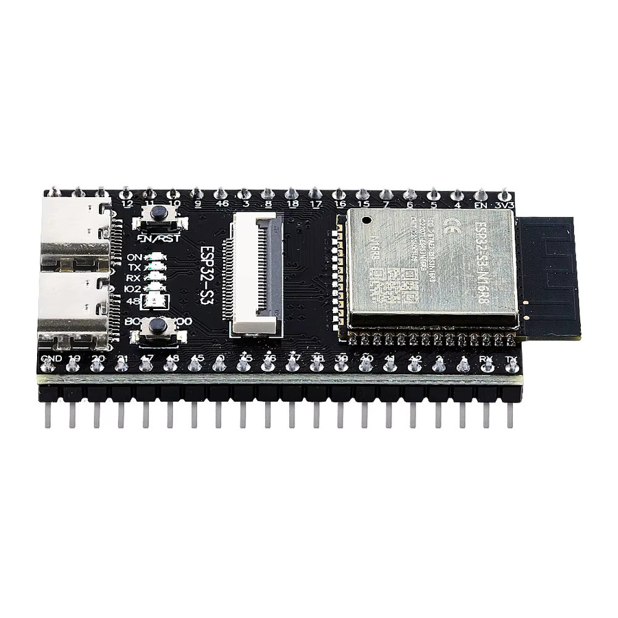ESP32-S3 CAM Entwicklungsboard Modul N16R8 mit OV2640 Kamera, 2,4G WLAN und Bluetooth, 16MB Flash, 8MB PSRAM, Farbe: Schwarz - Bild 4