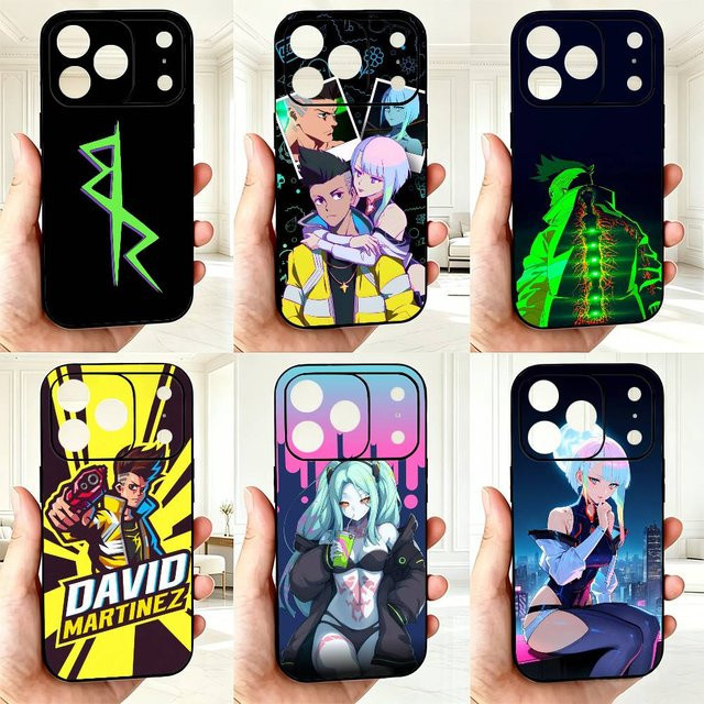 Anime Cyberpunk Edgerunners Handyhülle aus weichem Silikon für iPhone 17 16 15 14 13 12 11 Pro Max Plus XR - Bild 1