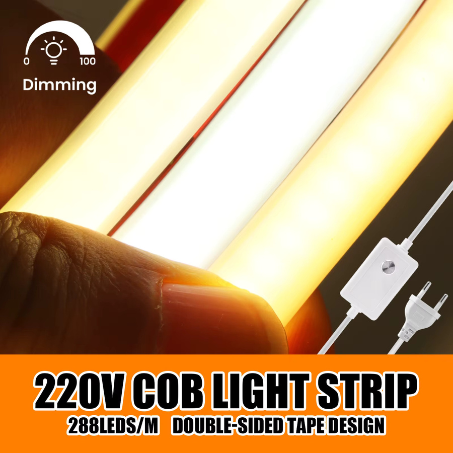 GAHADA COB Neonstreifen LED-Klebeband in Kaltweiß, IP67 Wasserdicht, 230V Diodenbeleuchtung für Küchenschränke - Bild 3