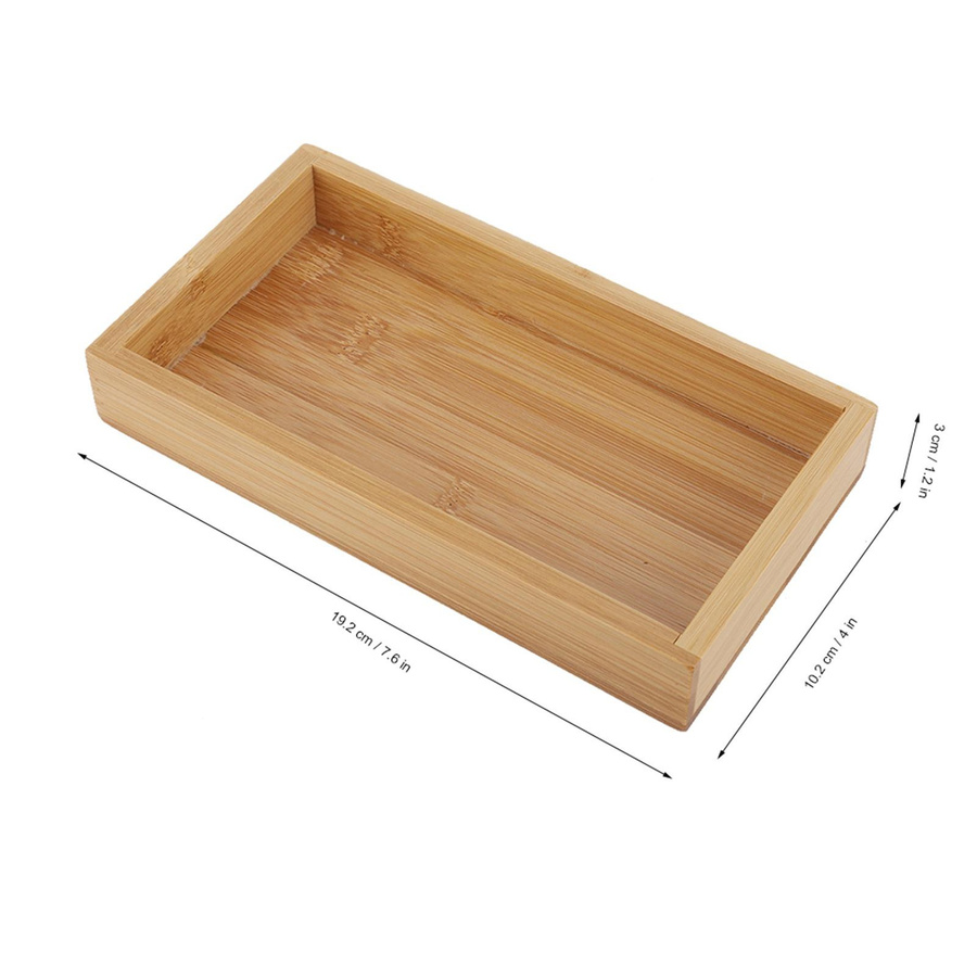 Rechteckiges Serviertablett aus Bambus im japanischen Stil von KaiSai, Farbe: Bambus, B/T/H: 19,3 x 19,3 x 3 cm - Bild 3