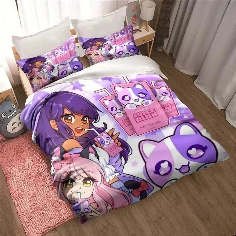 APHMAU Kawaii Bettwäsche-Set mit Bettdeckenbezug und Kissenbezug, Pink, B/H: 200 x 200 cm - Bild 2