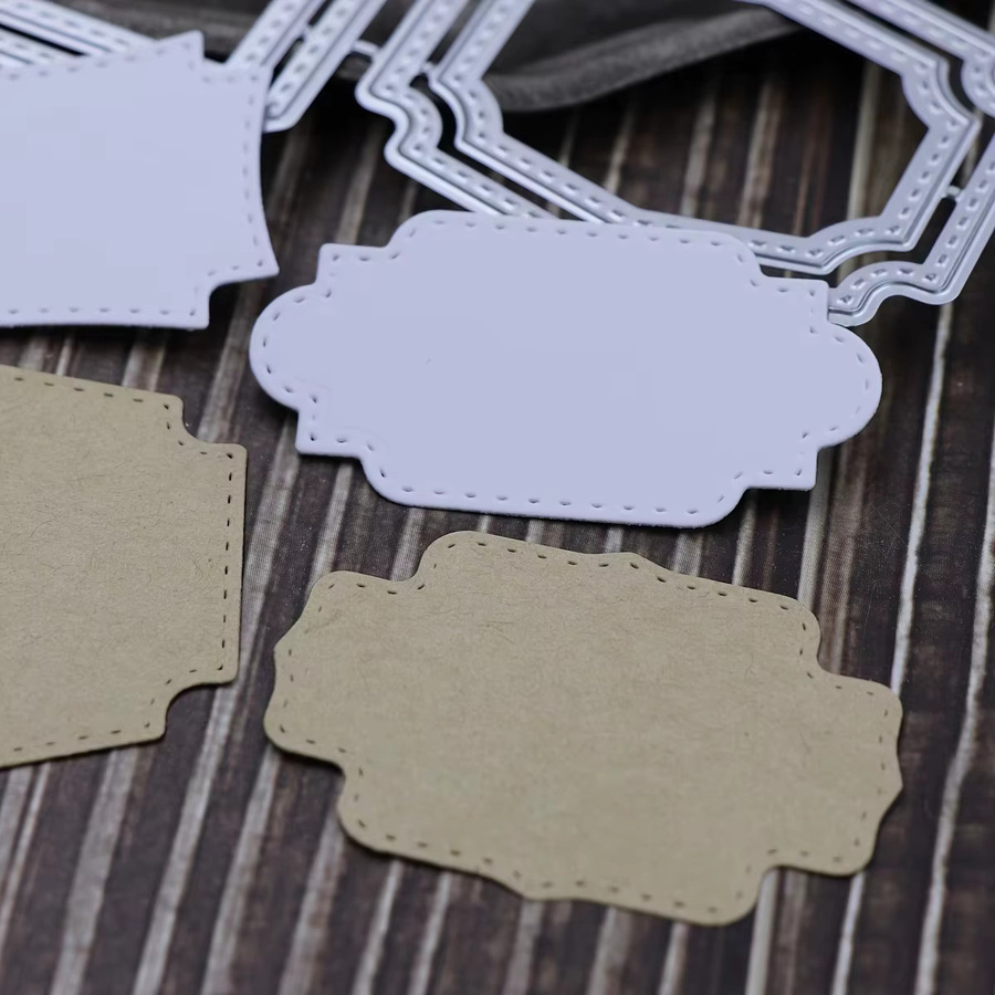 Metall-Stanzformen Multistil-Etikettenrahmen in Silber für DIY Scrapbooking und Kartenherstellung - Bild 3