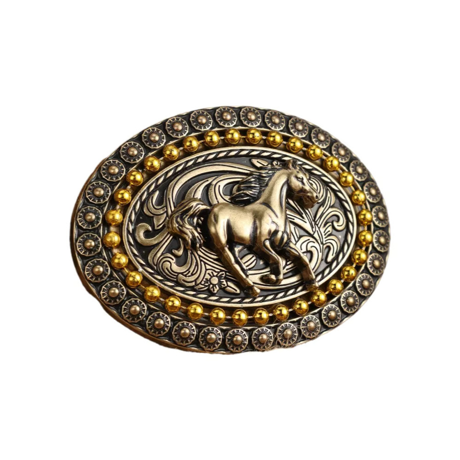 Gürtelschnallenkopf, Metall, Western-Cowboy-Stil - Bild 2