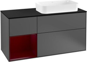 V&B Waschtischunterschrank Finion in Anthrazit, Breite: 120 cm, Tiefe: 50,1 cm, Höhe: 50,1 cm - Bild 1