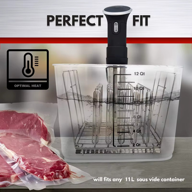 BarraDent Sous-Vide-Kocherbehälter mit Deckel und abnehmbaren Trennwänden, transparent, 25L - Bild 2