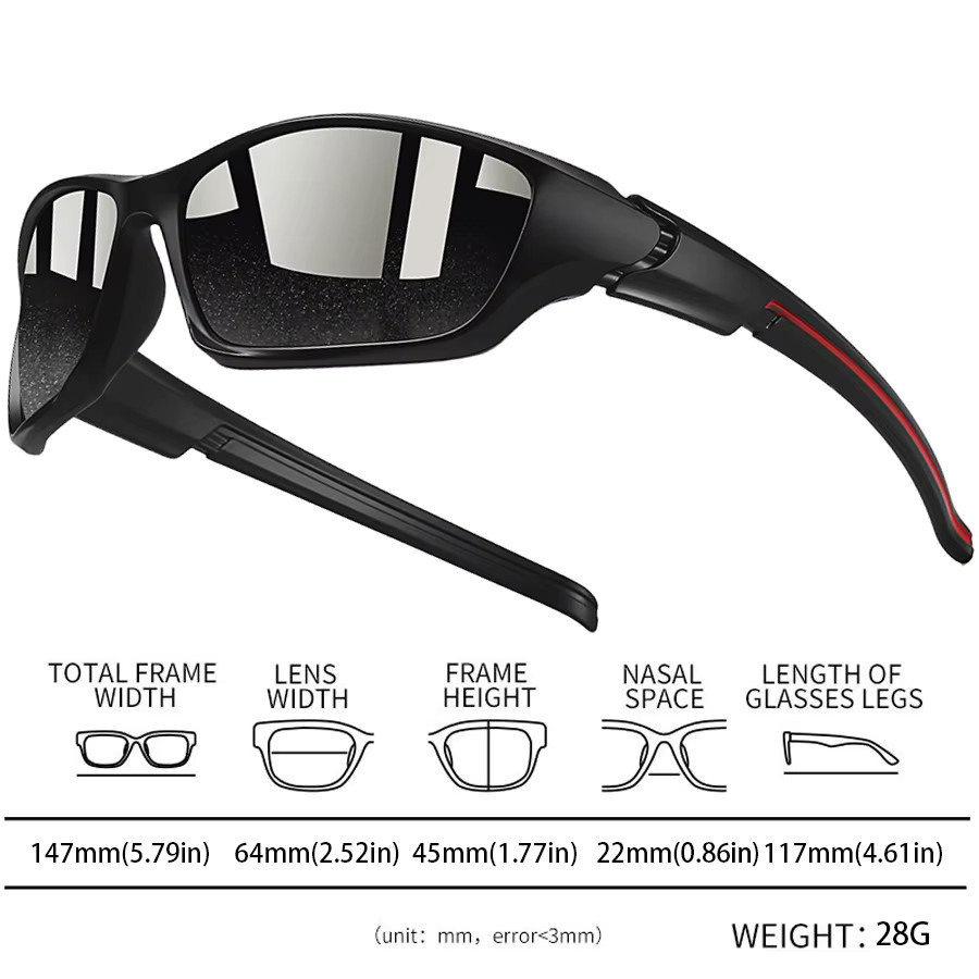 WSZ Sportsonnenbrille, Vollrand, Kunststoff, Unisex, black - Bild 3