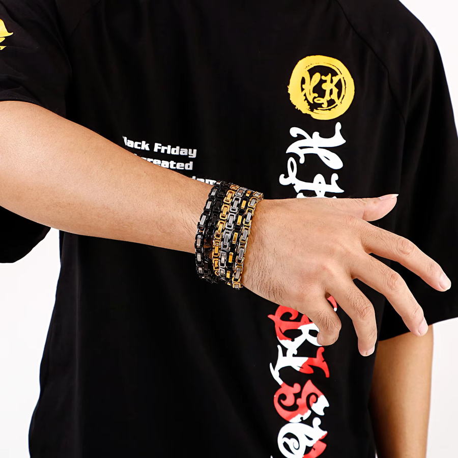 Fongten Armband, Edelstahl, Punk, Herren - Bild 2