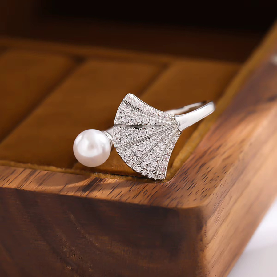 GaGa-Duck Ring, 925 Silber, Kristall, Perle - Bild 2