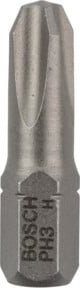 Bosch Kreuzschlitz-Bit PH 3 extra hart aus Edelstahl, 100 Stück, Silber - Bild 1