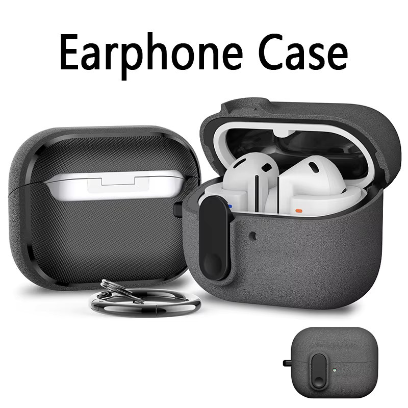 Stoßfeste Bluetooth-Kopfhörerhülle mit sicherem Verschluss und Haken für Samsung Galaxy Buds 3 Pro in Grün oder Grau - Bild 5