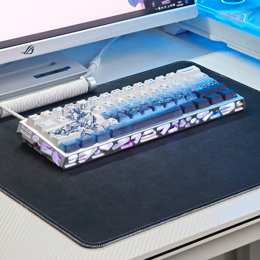 Chreey Sabre PBT Tastenkappen mit 2D-Animation für mechanische Tastaturen wie Wooting 60 65 67 68, 73 Tasten, Mehrfarbig - Bild 3