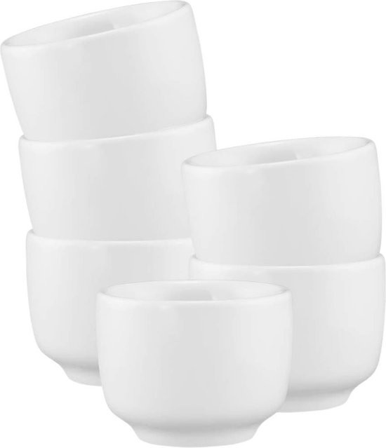 Seltmann Weiden Espressotassen Sento Home ohne Henkel, Weiß, 6er Set, 80 ml - Bild 1