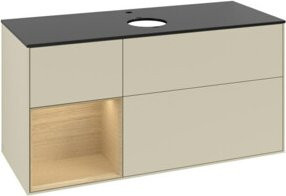 V&B Waschtischunterschrank Finion in Silbergrau Lack, Breite: 120 cm, Tiefe: 50,1 cm, Höhe: 50,1 cm - Bild 1
