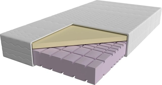 AM Qualitätsmatratzen Premium 7 Zonen Viscomatratze aus Kaltschaum und Viscoschaum mit Lyocell, Weiß, B/T: 90 x 200 cm - Bild 1