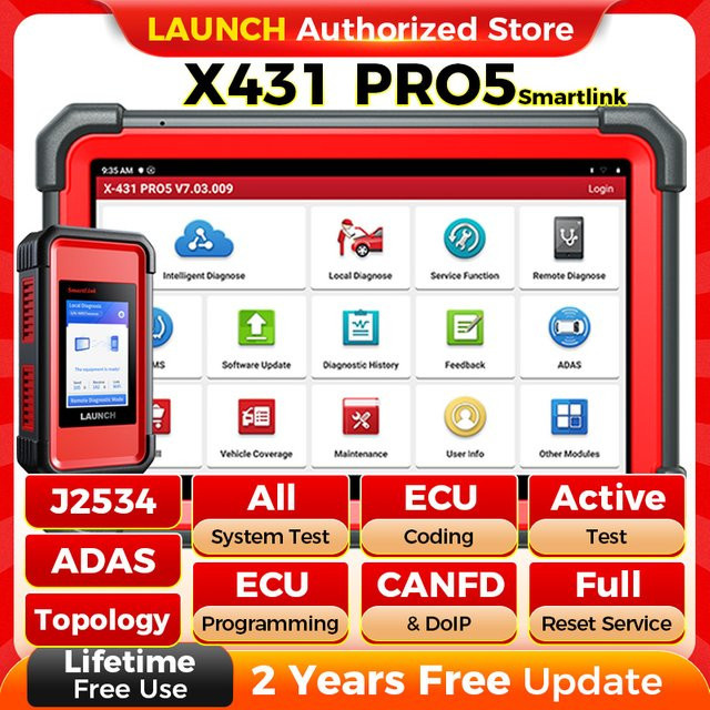 Launch X431 PRO 5 Autodiagnosetool mit J2534 Programmierung und OBD2 Scanner für die Fahrzeugdiagnose - Bild 1