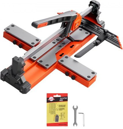 VEVOR Fliesenschneider manuell, orange, mit Federbelasteter Basis, verstellbarem Winkelanschlag und Wolframkarbid-Schneidscheibe, für Keramik-, Boden- und Wandfliesen - Bild 1