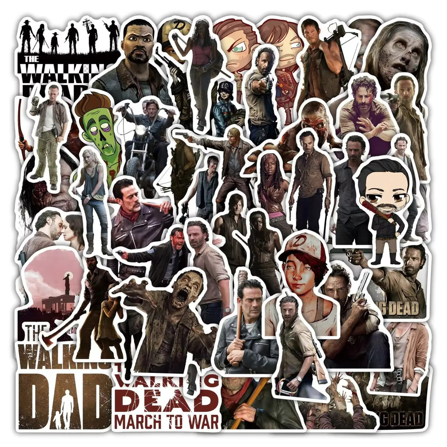 GOGOTU The Walking Dead Cartoon Graffiti Aufkleber, 50-teiliges Set - Bild 4