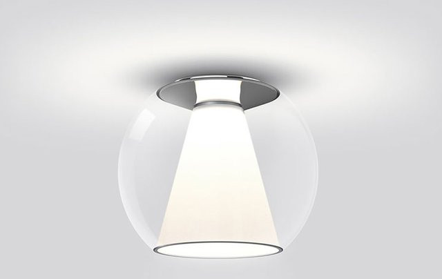 Serien Lighting Draft Ceiling S LED-Deckenleuchte aus Glas in Transparent und Chrom mit warmweißem Licht (3000K) - Bild 1