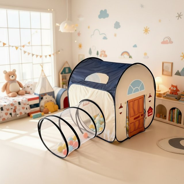 RonHam Spielzelt mit Krabbeltunnel, Schlosszelt, Fantasy, bunt - Bild 1