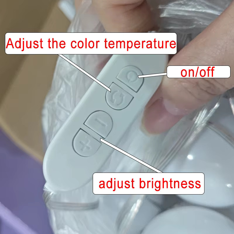 Heinast LED Make-up-Spiegelleuchte mit 10 abnehmbaren Glühbirnen, USB-Betrieb, Weiß - Bild 4