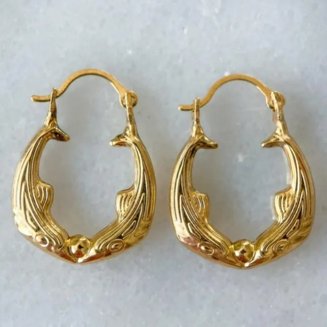 YoYo Ohrringe Delfin, Gold, Damen - Bild 1