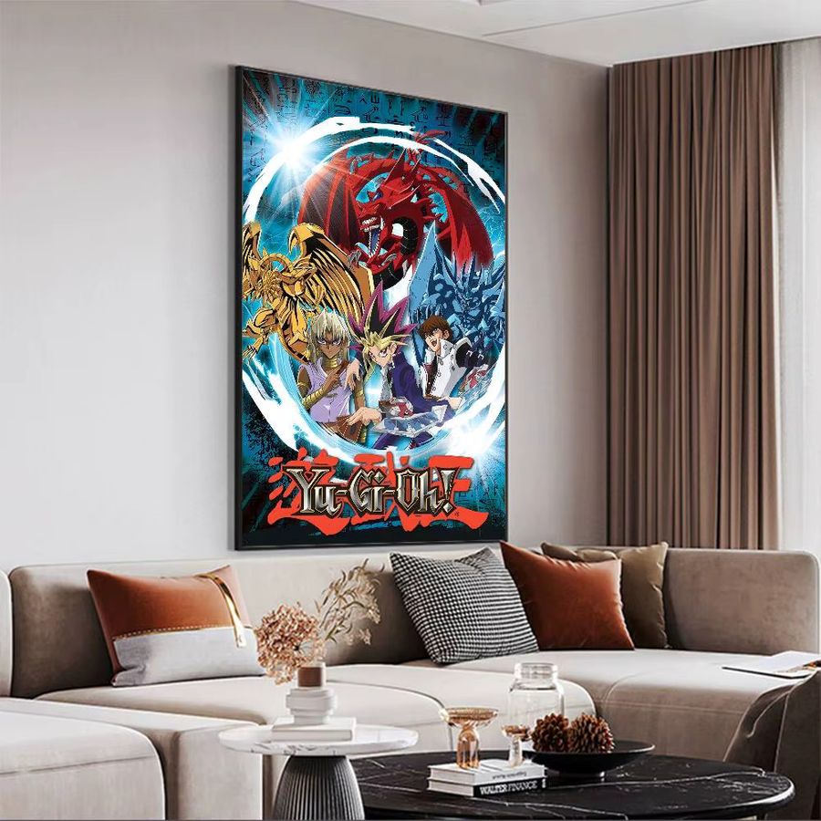 Yu Gi Oh Vintage Poster Wandkunst aus Kraftpapier in Weiß und Multicolor - Bild 3