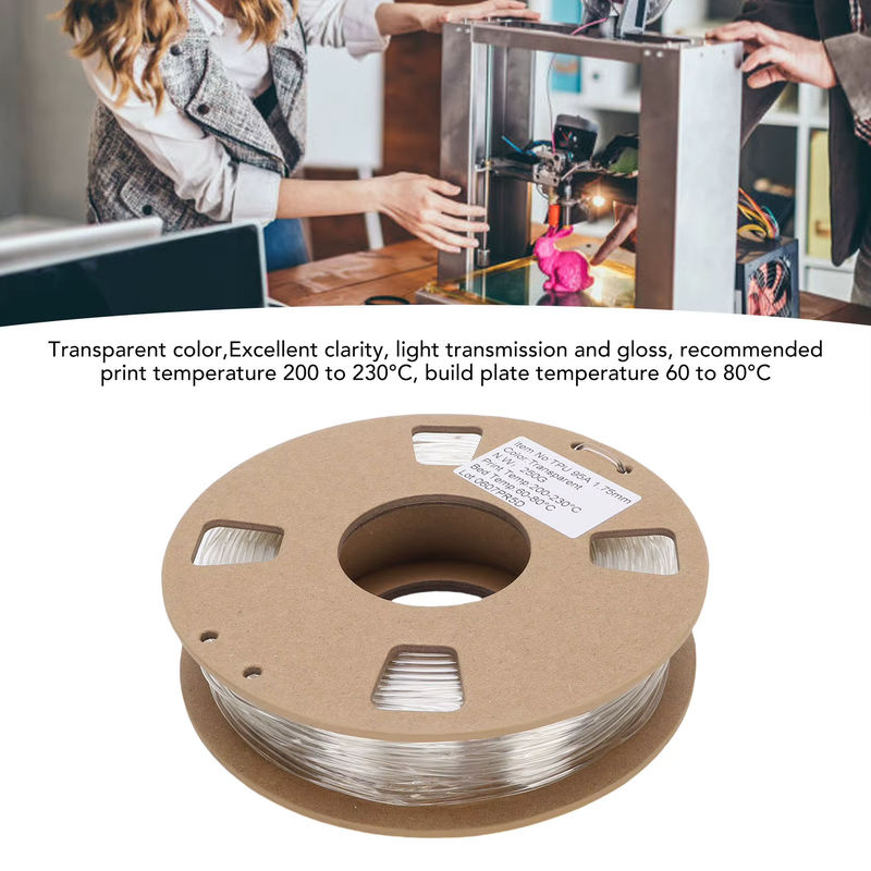 Bisofice TPU-Filament für FDM-3D-Drucker, 1,75 mm, 95 A, 250 g, transparent - Bild 2