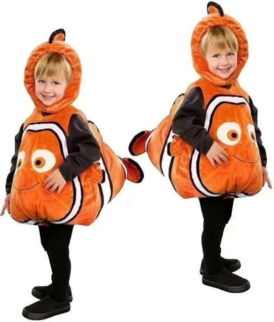 Potdemiel Nemo Clown Fisch Kostüm, Overall und Kopfbedeckung Set, Disney - Bild 1