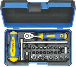 Klauke Steckschlüssel-Set KL361, 29-teilig, blau, 1/4 Zoll - Bild 1