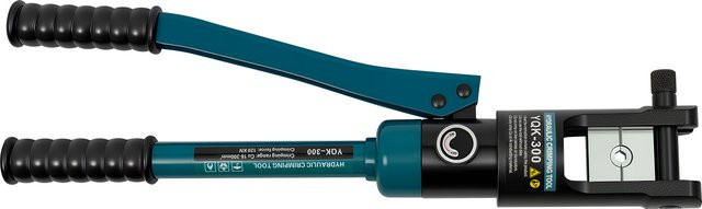CNCEST YQK-300 Hydraulische Crimpzange mit 120KN Presskraft, manuelle Crimpzange inklusive Mehrgrößen-Matrizen und Werkzeugkasten in Grün und Blau - Bild 1