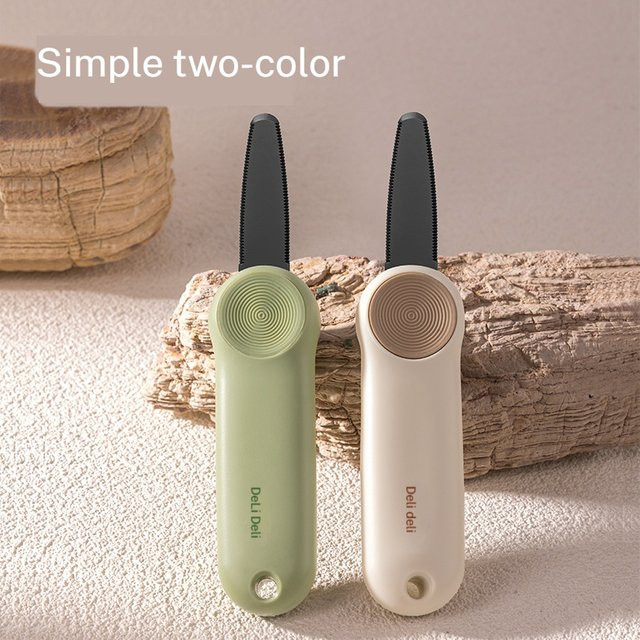 DELI Box Cutter mit rutschfestem Sicherheitsgriff in Grau als tragbarer Allzweck-Paketöffner und Cutter aus Kunststoff - Bild 1